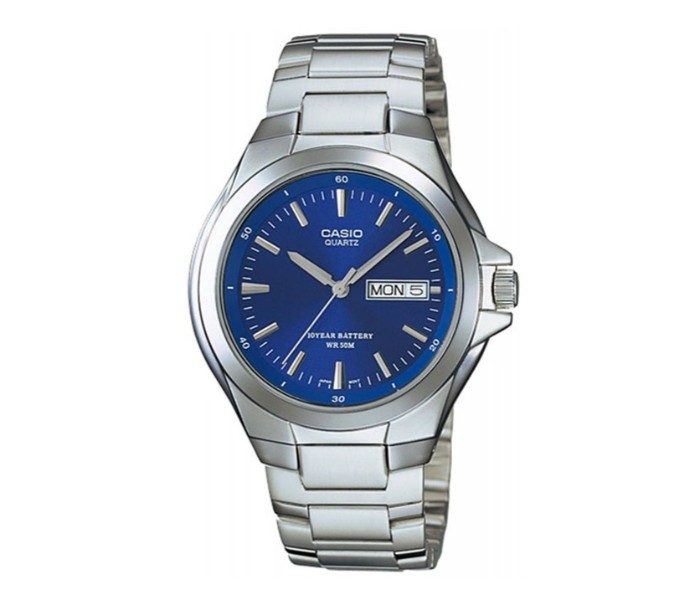 Casio MTP-1228D-2AVDF (CN) Mens Analog Watch Silver and Blue - Zoom Image 2