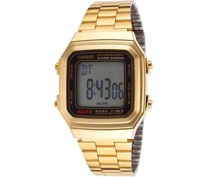 Casio A178WGA-1ADF (CN) Mens Casual Digital Watch Gold - Zoom Image 5