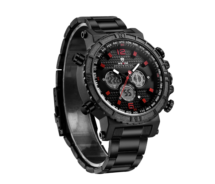 Weide WH-6305MB Analog and Digital Watch Black and Red - Zoom Image 4