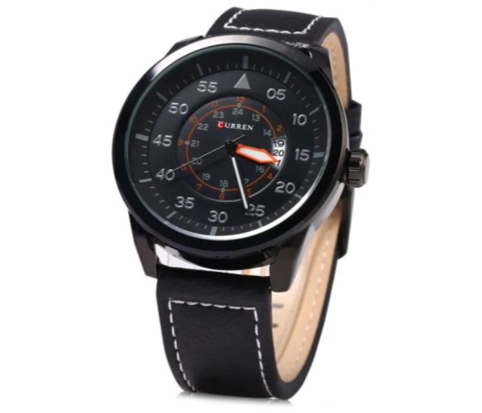 Curren 8210 Casual Analog Quartz Watch For Men Black - Zoom Image 1