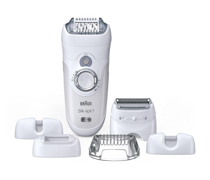 Braun SE 7561 Silkepil Wet & Dry Cordless Epilator - White & Silver - Zoom Image 3