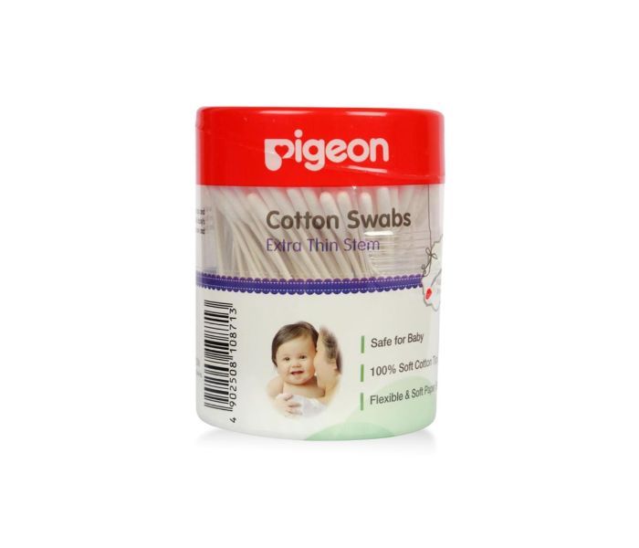 Pigeon N11583537A Extra Thin Stem Cotton Swabs 200 Count White - Zoom Image