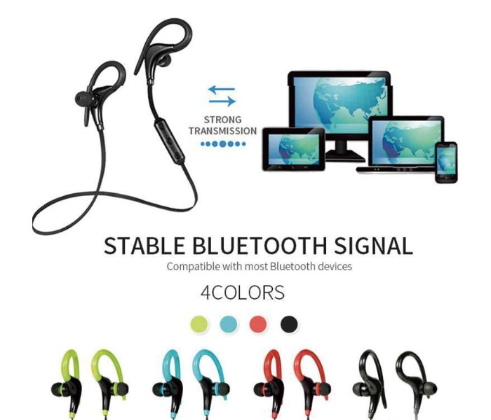 Wireless Sports Bluetooth Stereo Ear Clipping Headset With Mic and Volume Control N8 Multicolor - Zoom Image 3