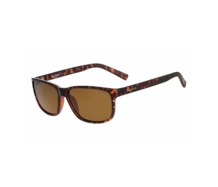 Nautica N3611SP 206 Rectangular Tortoise Shell Frame & Dark Brown Gradient Mirrored Sunglasses for Men - Zoom Image