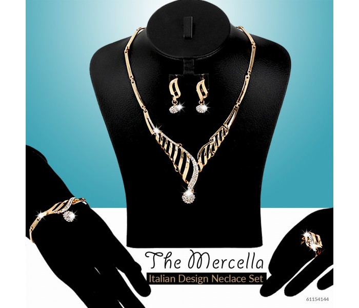 The Mercella 18K Gold Plated Italian Design Necklace with Earring Set 61154144 - Zoom Image 6