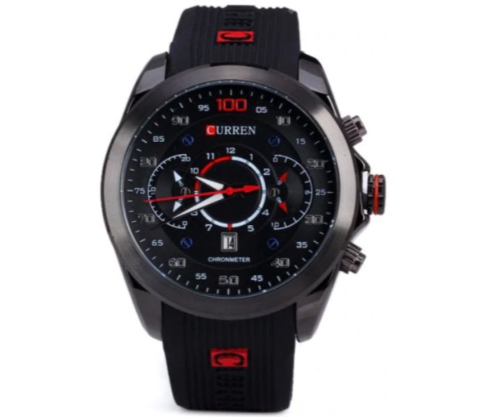 Curren 8166 Analog Quartz Watch For Men Black - Zoom Image 4