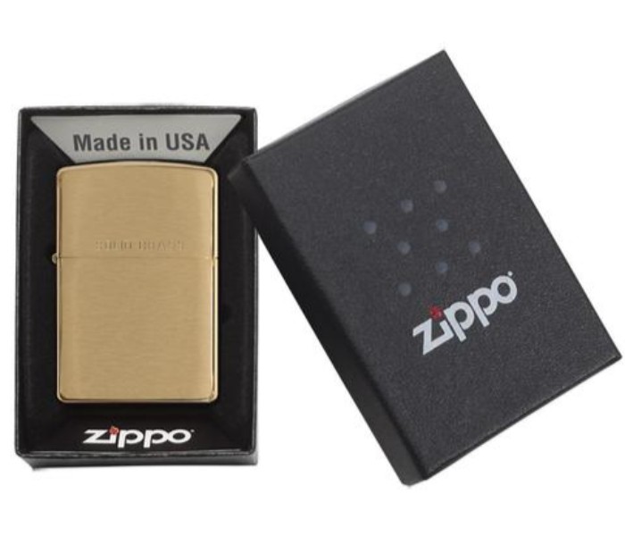 Zippo 204B Solid Brass Lighter Gold - Zoom Image 3