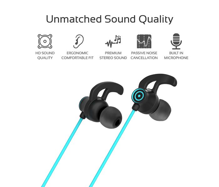 Promate SWIFT In-Ear Stereo Earphones with Microphone - Blue - Zoom Image 2