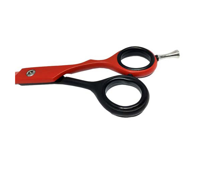 Tips & Toes TT-682 Super Cut- Stainless Steel Professional Barber Scissors - Red & Black - Zoom Image 2