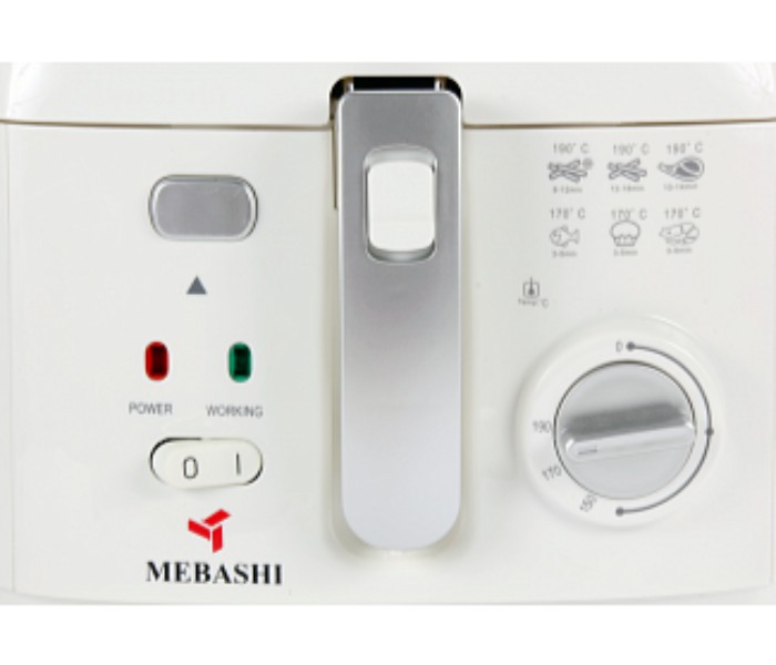 Mebashi ME-DF8002W 2.5 Liter Deep Fryer 1800 W White - Zoom Image 2