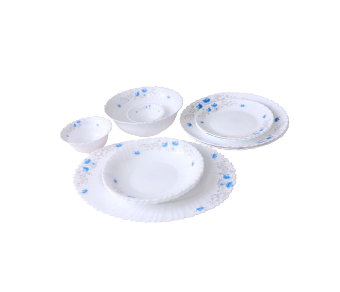 Royalford RF5035 40 Pieces Opal Glassware Dinner Set - White - Zoom Image 2