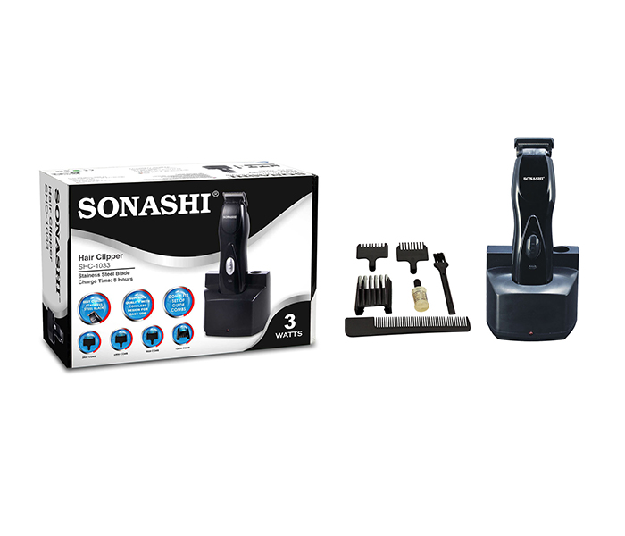 Sonashi Shc-1033 Rechargeable Hair Clipper, Black - Zoom Image 3