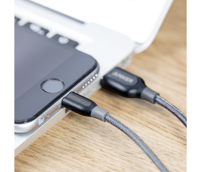 Anker A8124 Powerline Plus Lightning Cable 1 ft Grey - Zoom Image 2