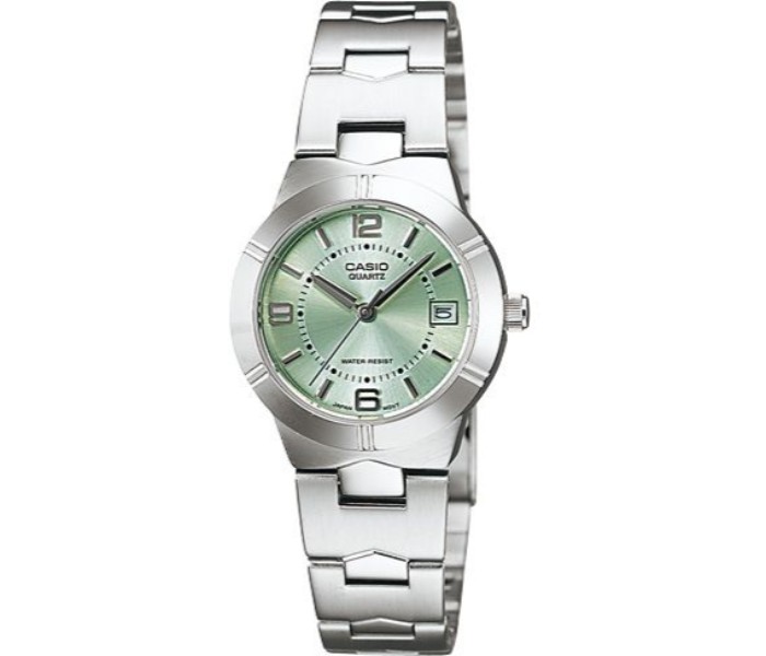 Casio LTP-1241D-3ADF Womens Analog Watch Green and Silver - Zoom Image 2