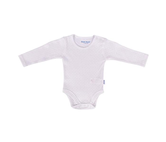 Baby Plus BP8021 12-18M Boys Full Sleeve Body Suit - White - Zoom Image 1