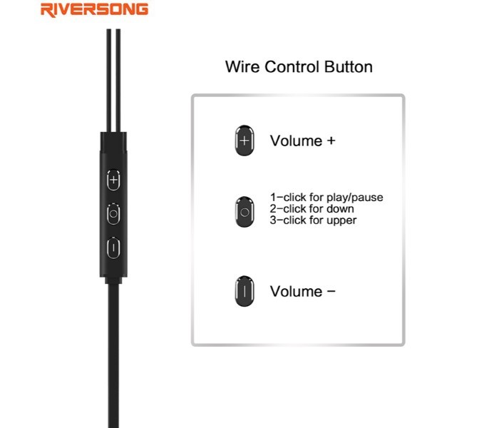 Riversong Dynamic Stereo Earphone Black - Zoom Image 2