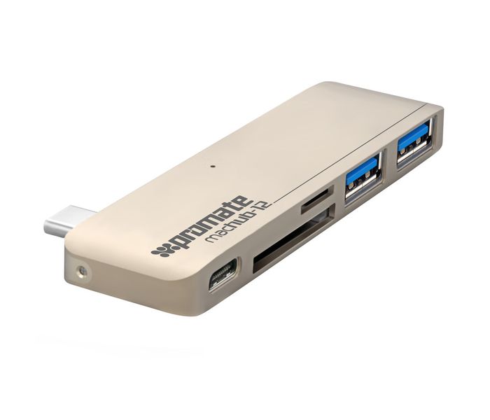 Promate Machub-12 USB TYPE-C HUB, Gold - Zoom Image 6