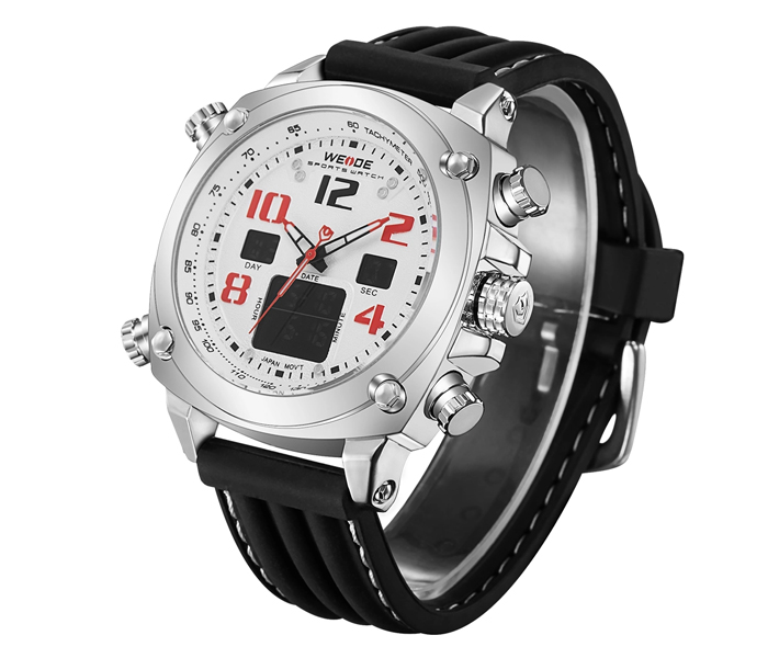 Weide WH-5208PU Analog and LCD Digital Watch Black and White - Zoom Image 3