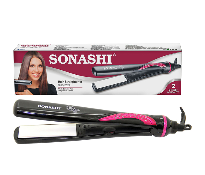 Sonashi SHS-2024 Ceramic Hair Straightener, Black & Purple - Zoom Image 3