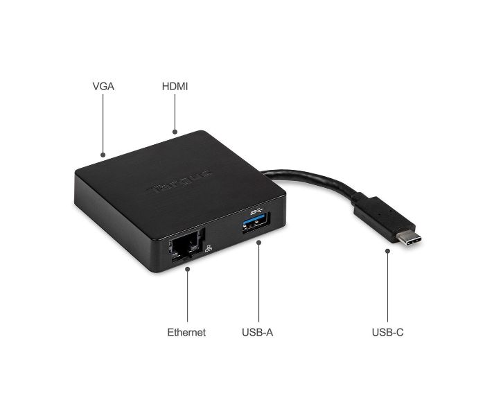 Targus DOCK411EUZ USB-C Alt-Mode Travel Docking Station Black - Zoom Image 1