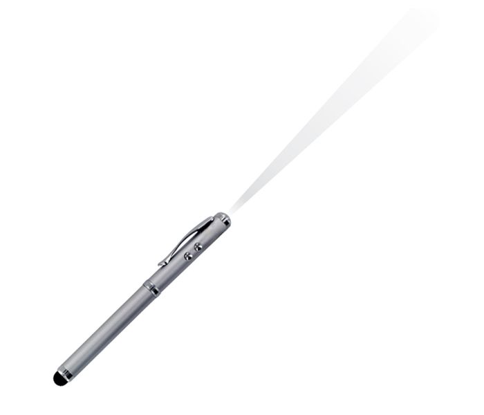 iPen5 Multi-Function 4-in-1 Stylus Pen for all Touch Screen Devices - Silver - Zoom Image 1