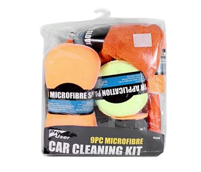 9 Pieces Pro User Ultra-Absorbent Microfibre Car Cleaning Kit - Zoom Image 2