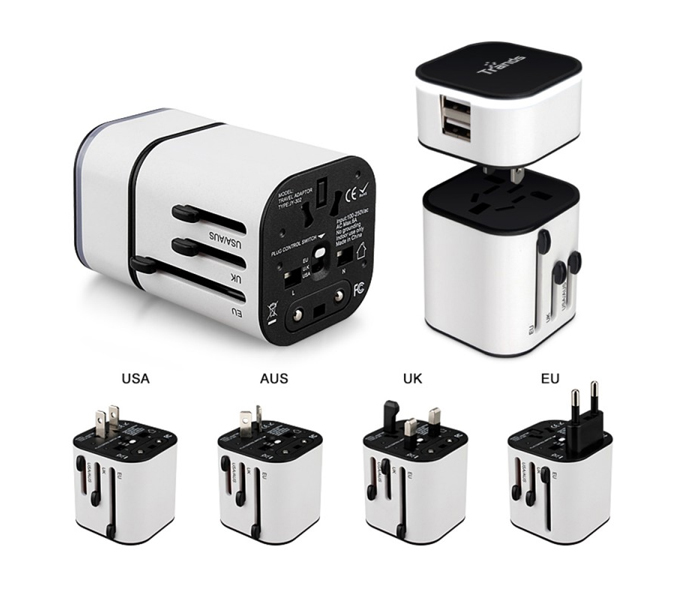 Trands TR-AD8484 Universal Travel Adapter - White - Zoom Image 3