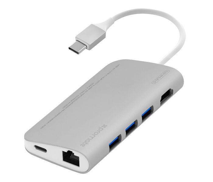 Promate Corehub-C USB 3.1 Type-C Hub CorHub-C, Silver - Zoom Image 8