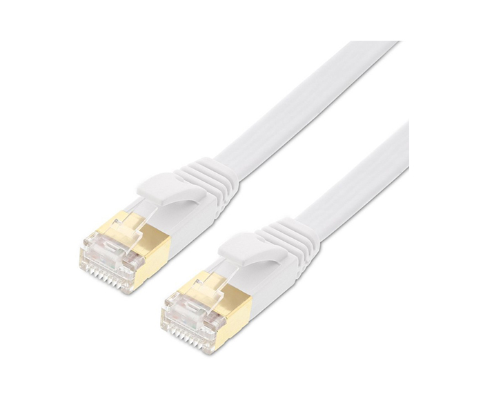 Trands TR-CA5154 CAT 7 RJ45 Male to Male Networking Flat Cable - White - Zoom Image 4