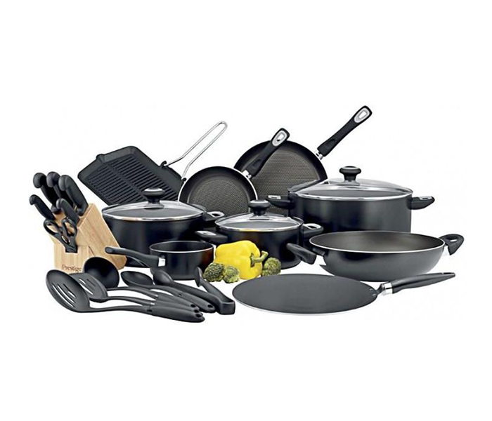 Prestige PR21638 24 Pieces Classique Pro Cookware Set, Black - Zoom Image 1