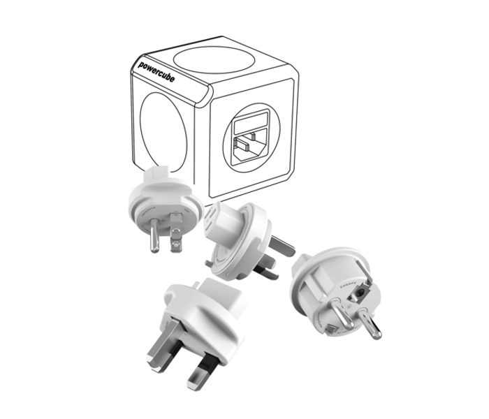 ALLOCACOC 3600 4 Piece Travel Plugs White - Zoom Image