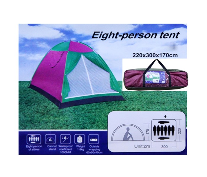 Taqdeer PT-9529 6 Person Dome Family Camping Tent Assorted - Zoom Image 3