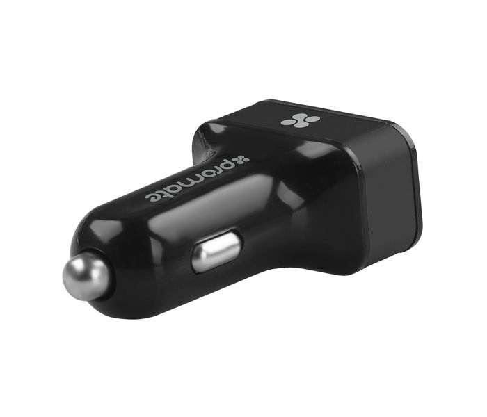 Promate Ternion 7.2A Premium Aluminum 3 Port USB Car Charger, Black - Zoom Image 2