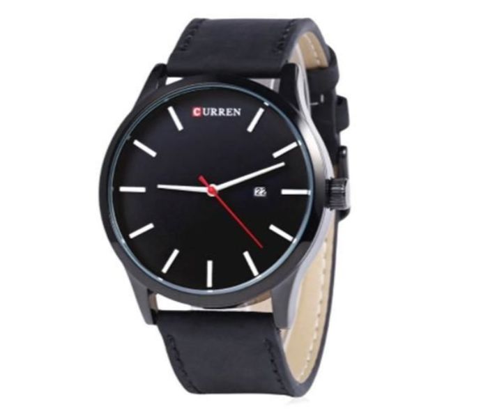 Curren 8214 Casual Simple Nail Dial Watch For Men Black - Zoom Image 1