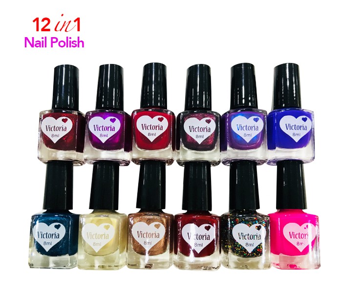 12 Piece Victoria Nail Polish Set VNP2088 Assorted - Zoom Image 2