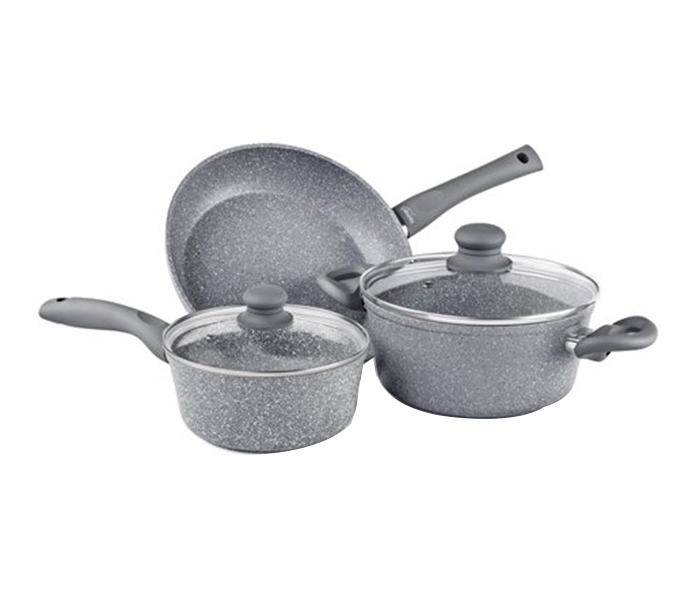 Lamart LT1095 Stone Cast Aluminium Cookware Set, Grey - 5 Pieces - Zoom Image 4