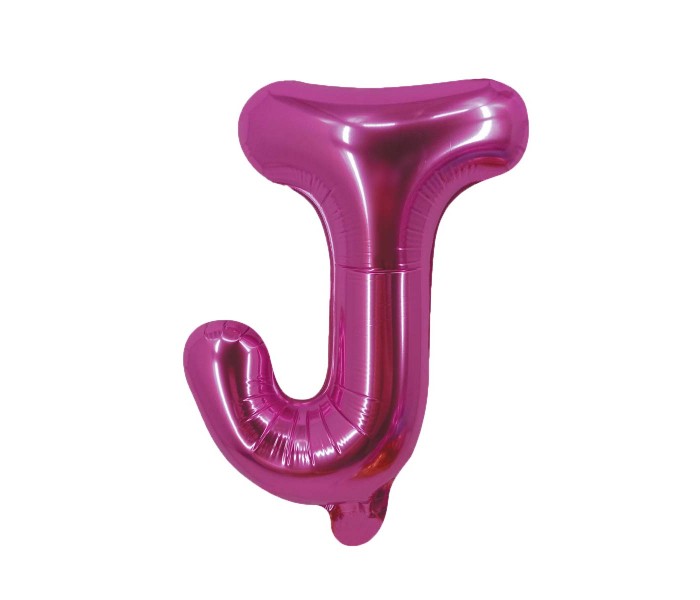 Party Time J-P-803249 Letter J 16 Inch Foil Balloon Pink - Zoom Image