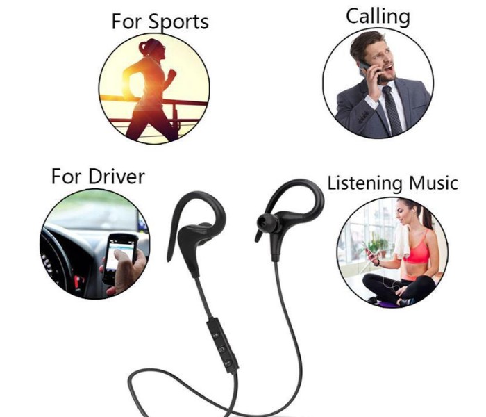 Wireless Sports Bluetooth Stereo Ear Clipping Headset With Mic and Volume Control N8 Multicolor - Zoom Image 1