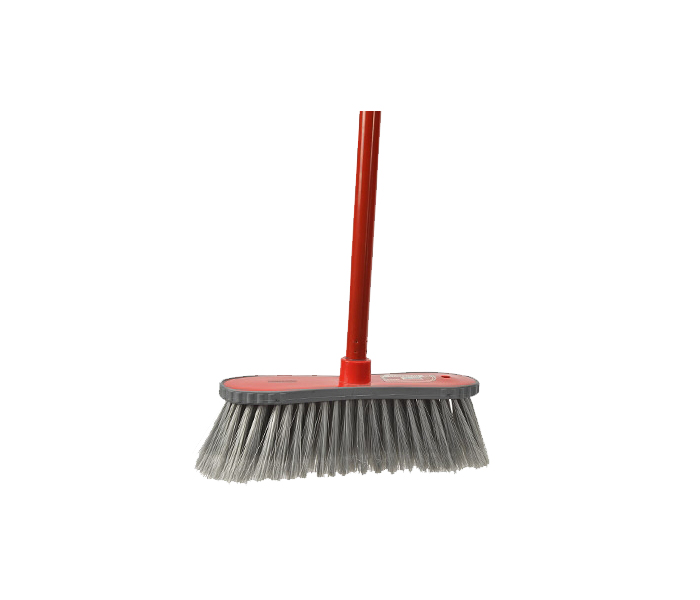 Britemax FB-411-OVEL Broom Head with Stick - Red & Grey - Zoom Image 1