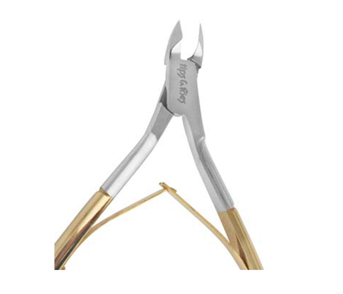 Tips & Toes TT-222G Stainless Steel Cuticle Nipper Gold Plated - Zoom Image 2