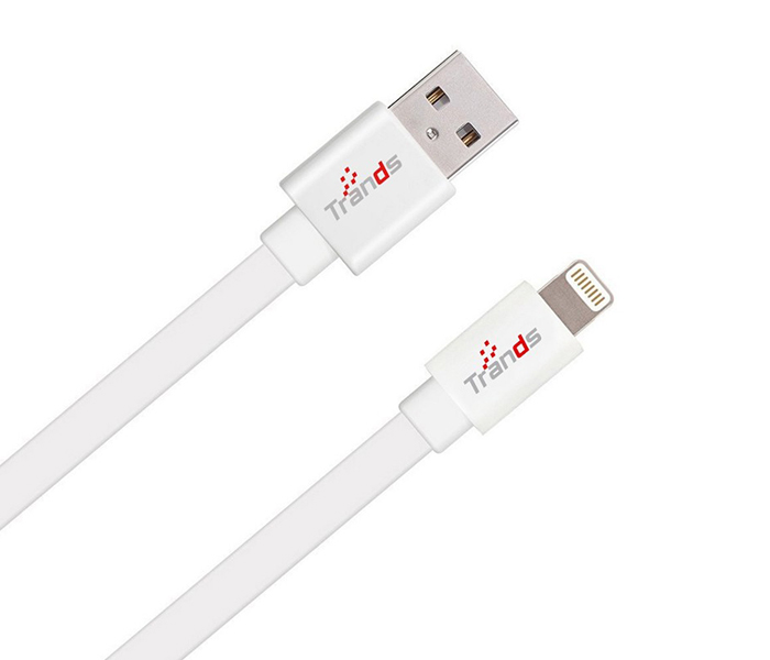 Trands TR-CA3017 1 Meter Lightning to Type A USB Cable for Apple Devices - White - Zoom Image 1