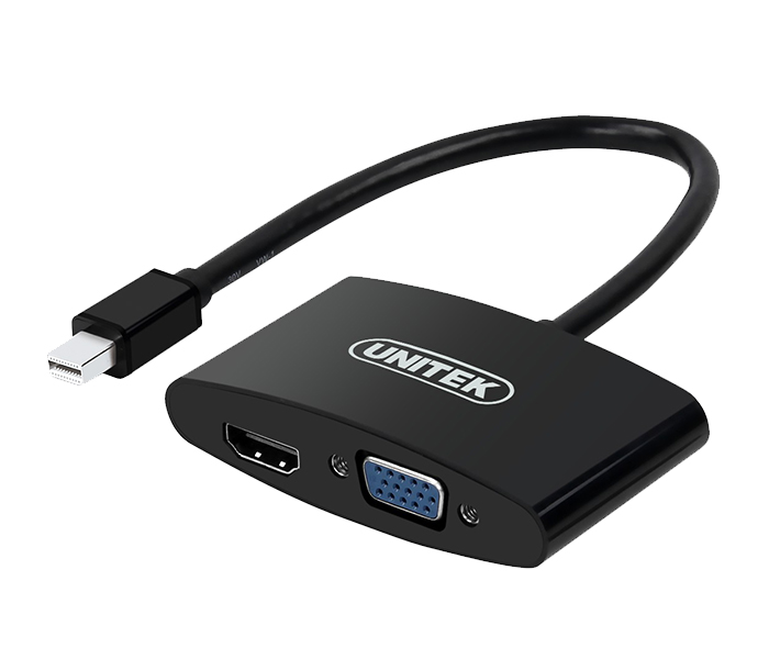 Unitek Y-6328BK Mini DisplayPort to VGA & HDMI Converter - Black - Zoom Image 4