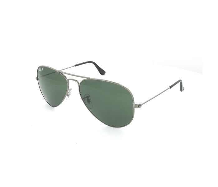 Ray-Ban 0RB3025 004/58 Aviator Black Frame & Green Mirrored Sunglasses for Unisex - Zoom Image