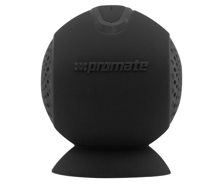 Promate Globo-2 Built-In Mic Portable Wireless Speaker with Suction Cup - Black - Zoom Image 1