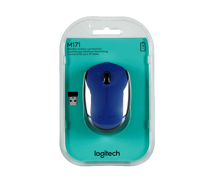 Logitech 910-004640 M171 2.4GHz Wireless Mouse - Blue - Zoom Image 4