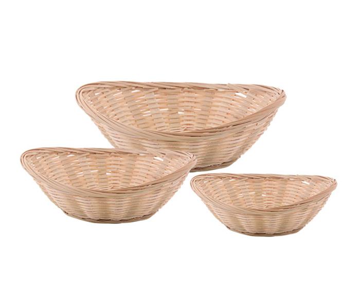 Royalford RF8324 Oval Shape Bamboo Basket - 3 Pieces - Zoom Image