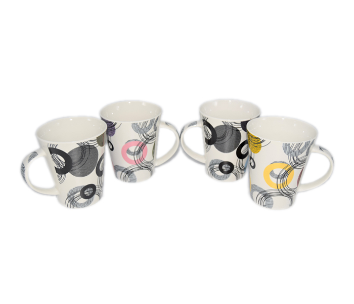 Home Concept 2016-048-1 Bone Ceramic 350 ml Mug 4 Pcs Set - Zoom Image 1