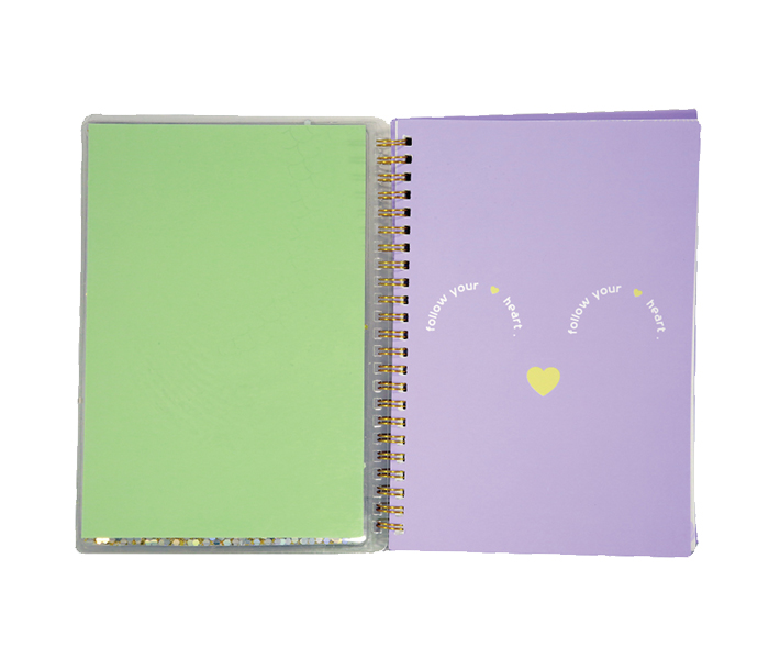 Smily Kiddos SK12006017 Twinkle Metallic Spiral Notebook - Purple - Zoom Image 2