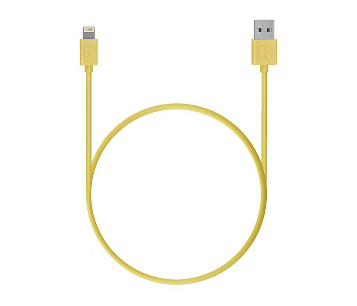 Promate LinkMate-LT USB Data & Charge Cable with Lightning Connector - Yellow - Zoom Image