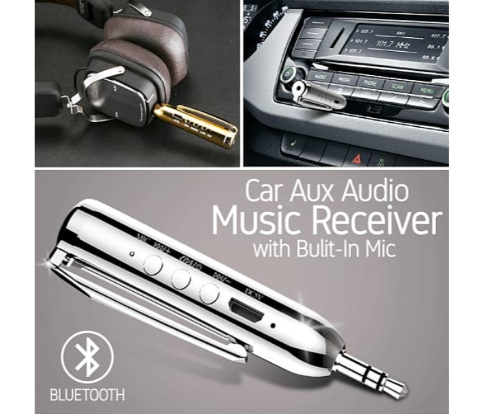 JH Universal 3.5 mm Jack Bluetooth Pen Car Aux Audio Music Receiver Bulit-In Mic Handfree, MP-S100 Assorted - Zoom Image 5